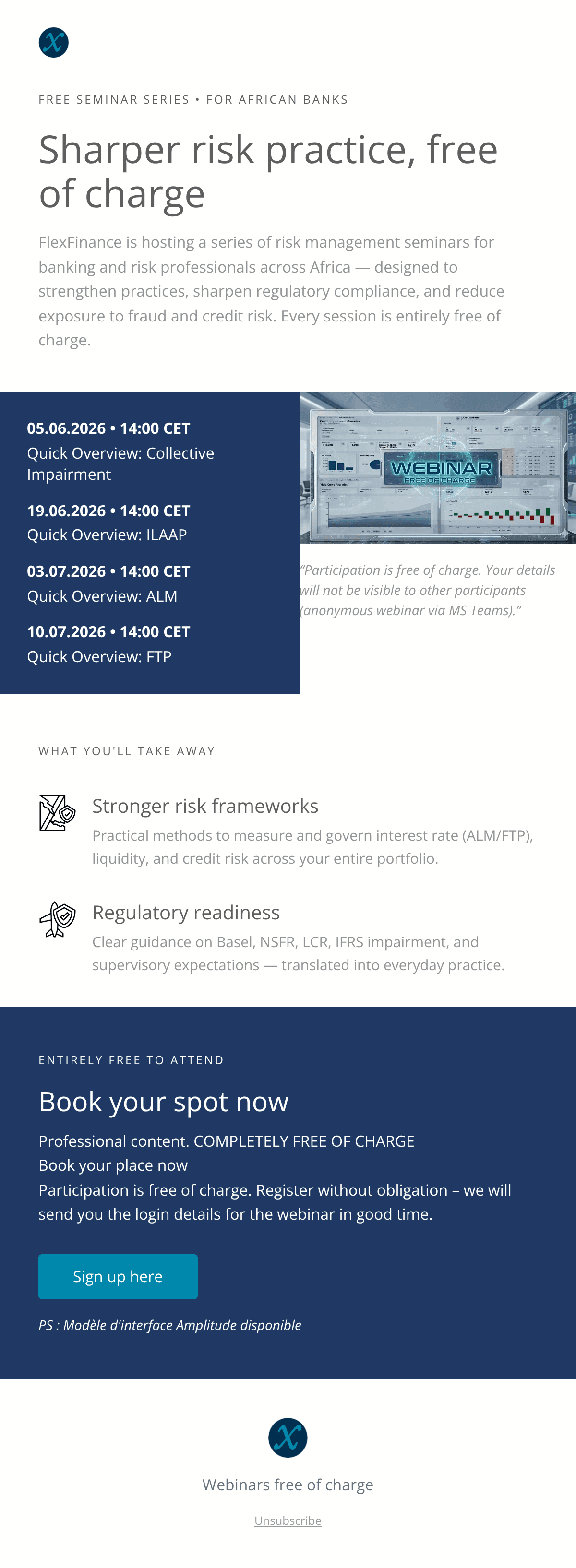 Risk Seminar Invite email design