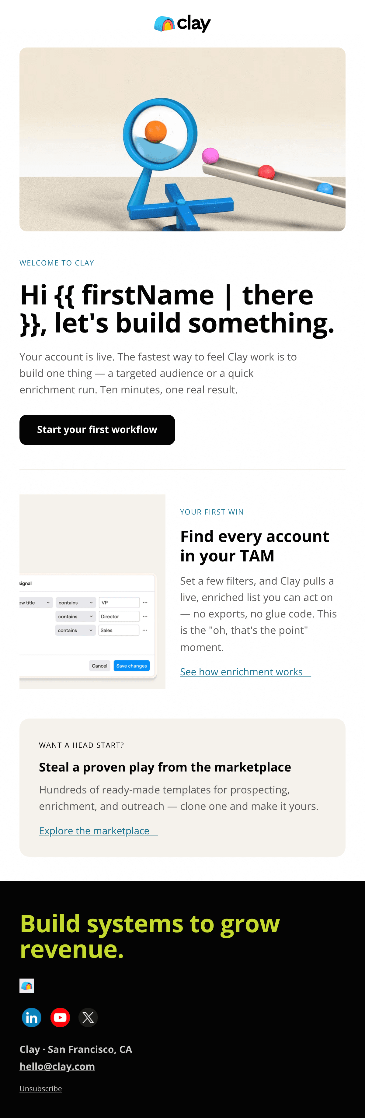 Claymation Warm email design